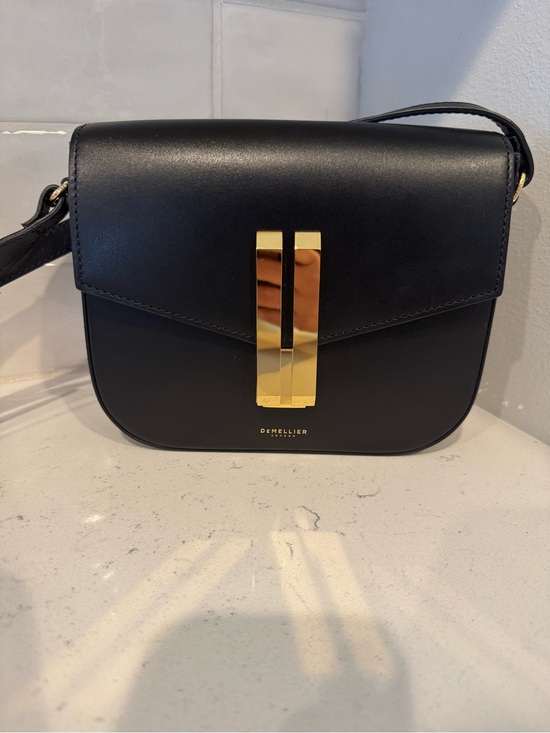 DeMellier Handbags - DEMEILLER Vancouver Black Leather Crossbody Bag with Gold Hardware NWT